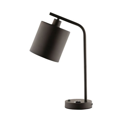 Clarion Confident Desk Lamp with 1 Outlet STX-3355DS