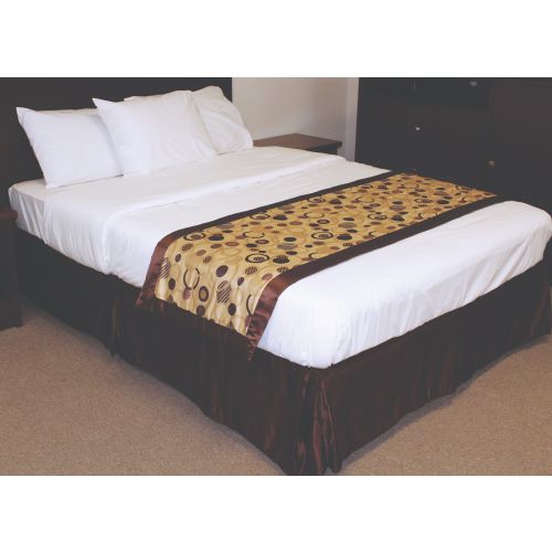 Earth Beige Bed Scarf, Full/Queen