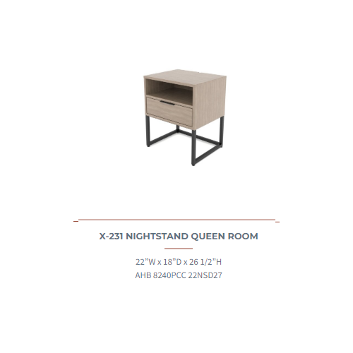 NIGHTSTAND QUEEN ROOM AHB 8240PCC 22NSD27