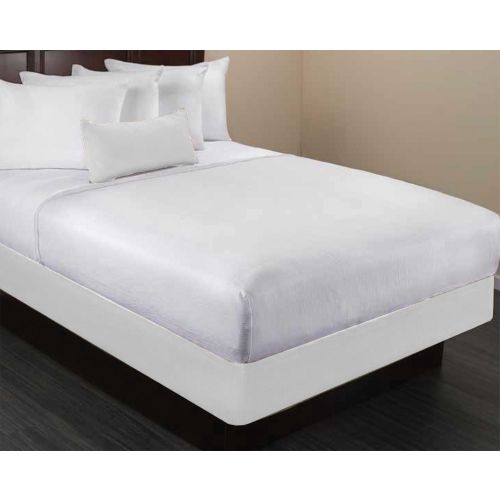 Box Spring Wrap, White Poly Stripe, Queen