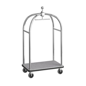Premium Luggage Cart - Chrome