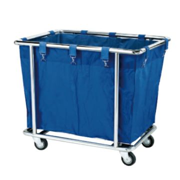 Laundry Cart, Stainless Steel, 12 Bushel, 36x25x33"