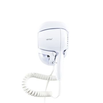 Vertex Wall Mount Hair Dryer, 1600W, Nightlight, White