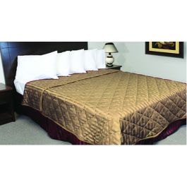 Quilted Coverlet, Camel, King 106x95