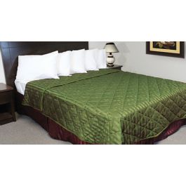 Quilted Coverlet, Olive, King 106x95