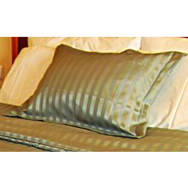 Closeout Pillow Sham, Aqua Poly Stripe, King