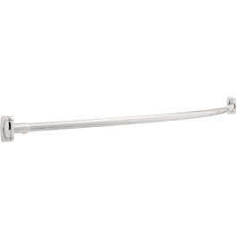 Curved Shower Rod, with Bracket, Round, Stainless Steel, 5 ft