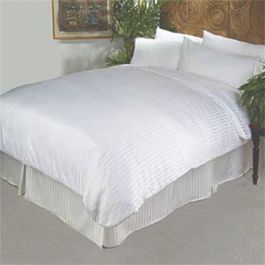Top Sheet, White, 3cm, Stripe, Queen, 96x120