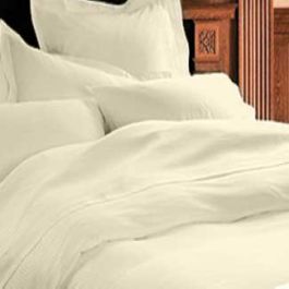 Beige, Platinum T250 Pillowcase, 1" Striped, 42x36, Standard