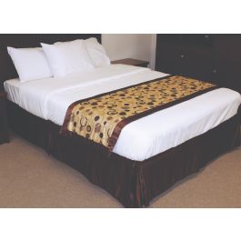 Earth Beige Bed Scarf, Full/Queen