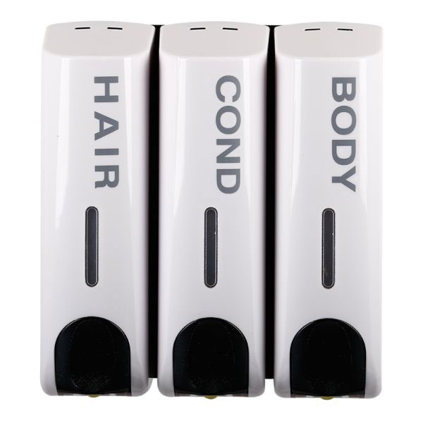 EcoSuite, Triple, Dispenser, Shampoo/Conditioner/Body, White