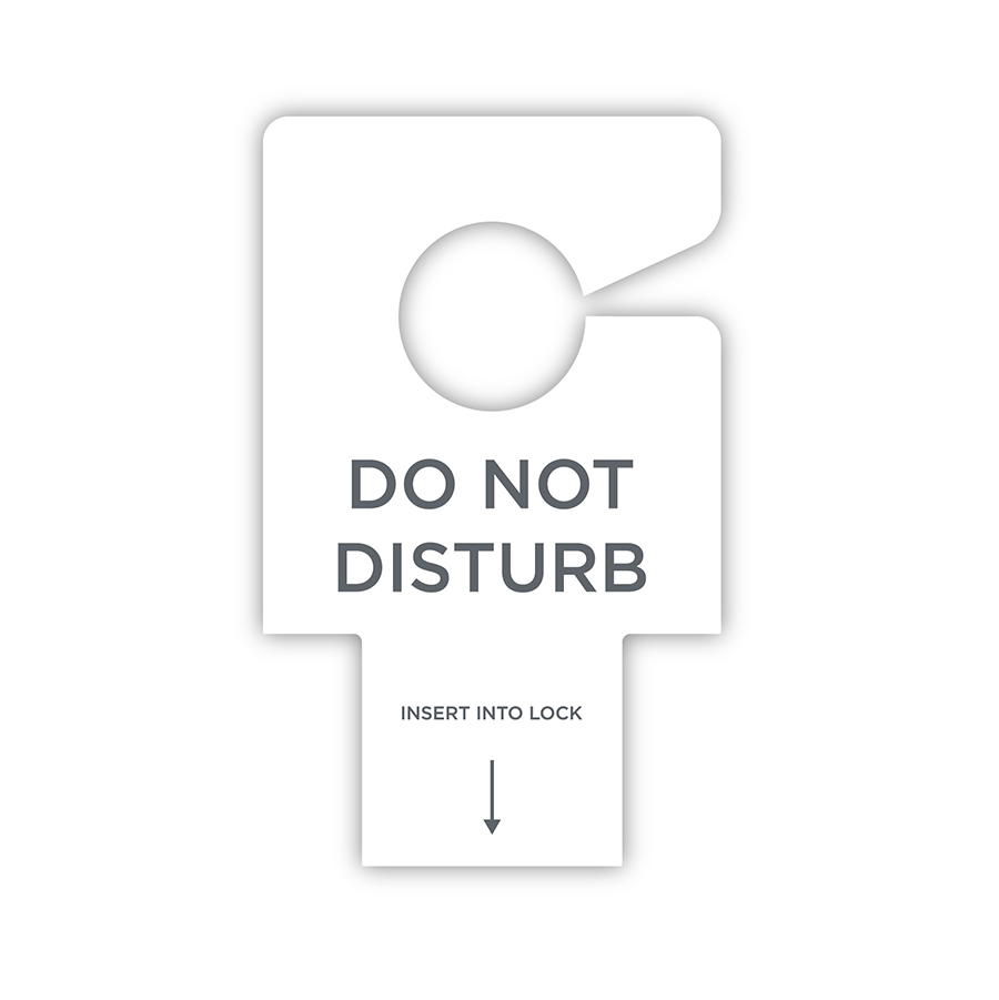Do Not Disturb Sign, Door Hanger/Electronic Lock Insert, 100/CS