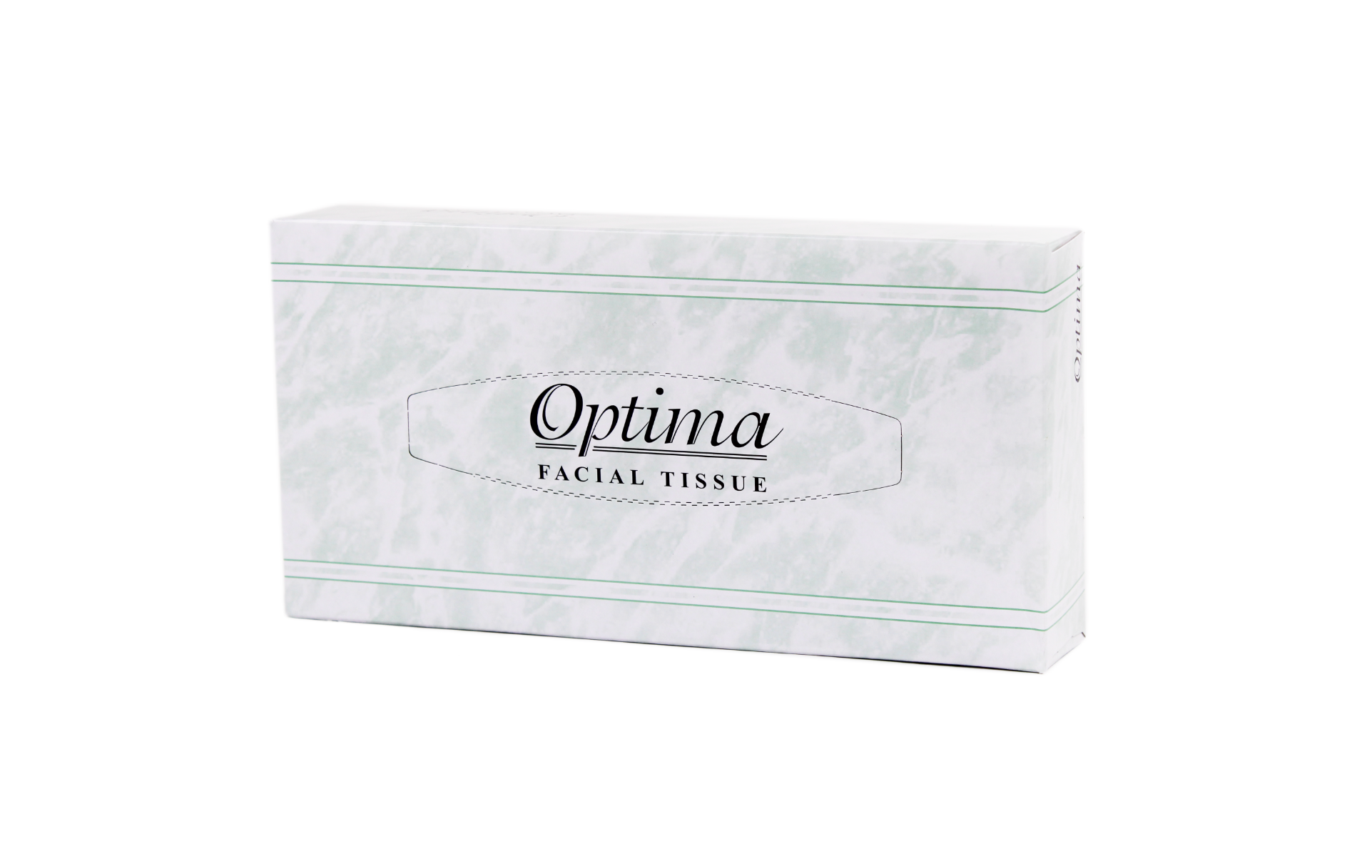 Optima Facial Tissue, 2-Ply, 100 SH, White, Flat Box, 30/CS