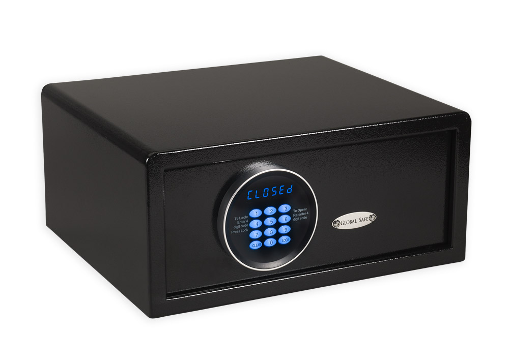 Global Safe, Fits 15" Laptop, Black