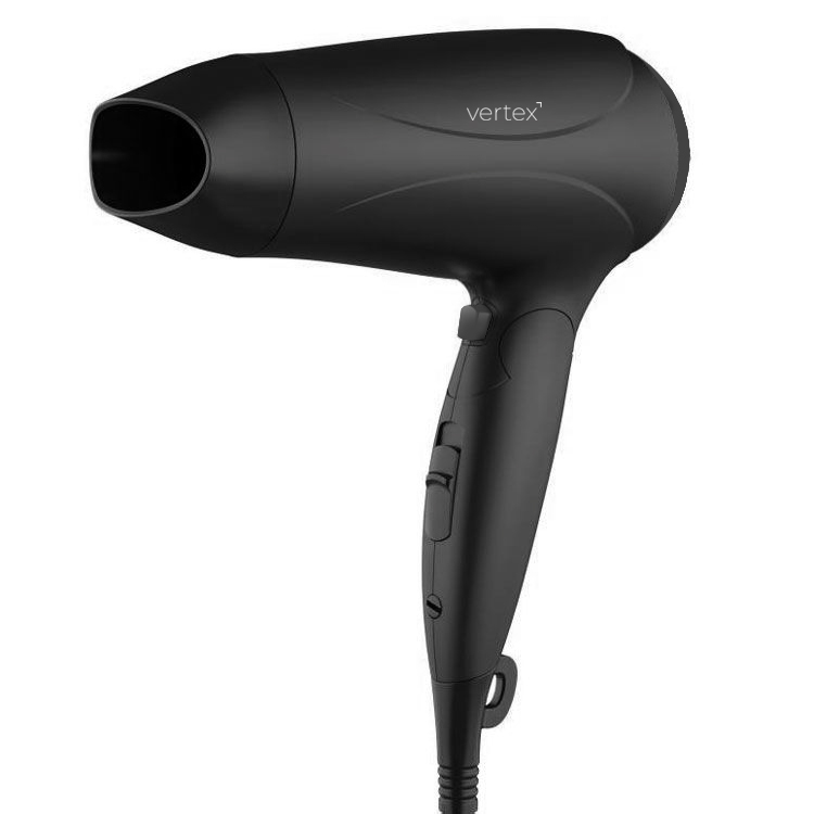 Vertex Handheld Folding Hair Dryer, 1600W, Black