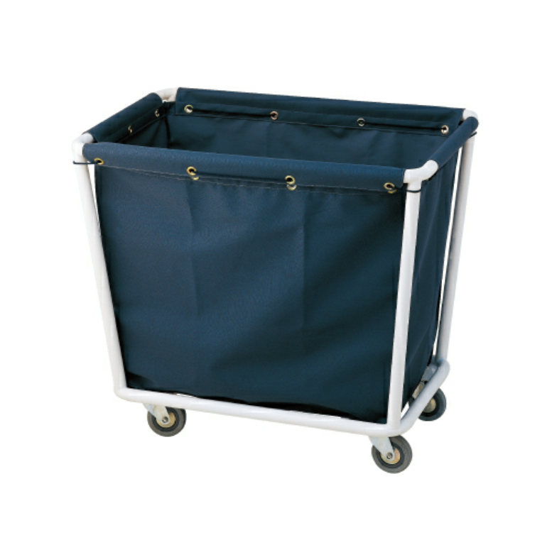 Laundry Cart, White, Metal, 12 Bushel, 36x25x33"