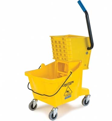 Mop Bucket/Wringer Combo, 26 QT, Yellow