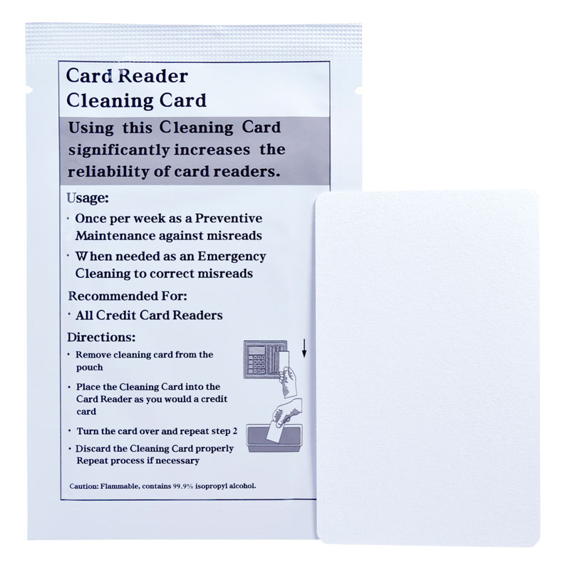 Lock Cleaning Card for Magnetic Keycard Readers, 50/CS