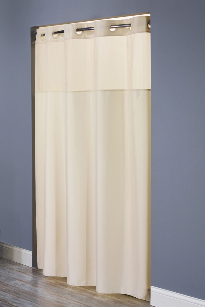 Shower Curtain, Hookless, Mystery, 71x74, Beige