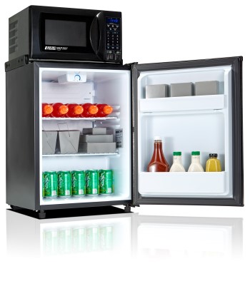 MicroFridge Combo, 2.5 Cuft Fridge + 700W Microwave, Black