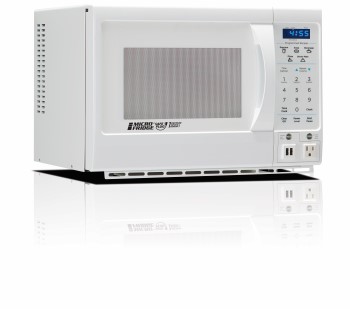 MicroFridge Microwave, 0.9 Cuft, 850W, 2 USBs & 1 Outlet, White