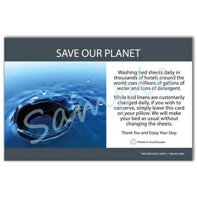 Save Our Planet Bed Cards, 250/CS