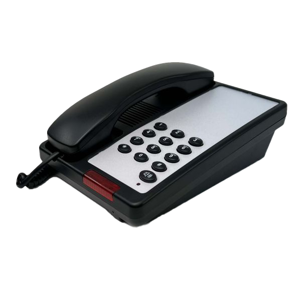 Vertex Pearl Phone, Black, 1 Line, Message Light, Speaker