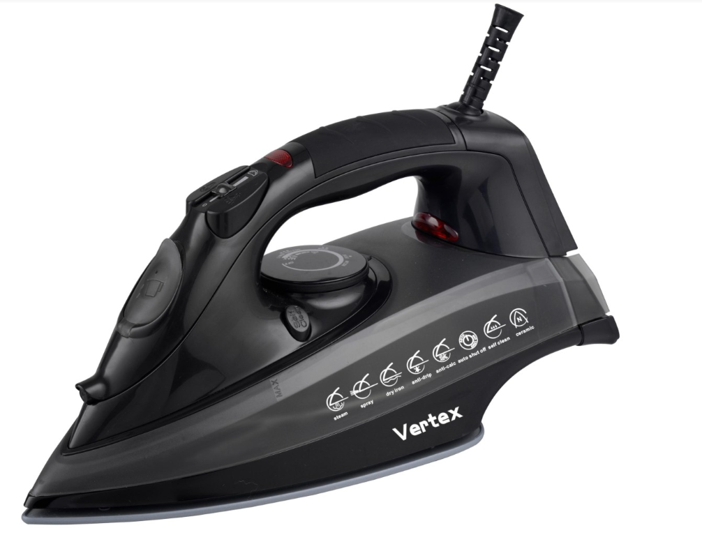 Vertex, Premium Iron, Black, Dry/Steam/Spray/Burst, Auto Off