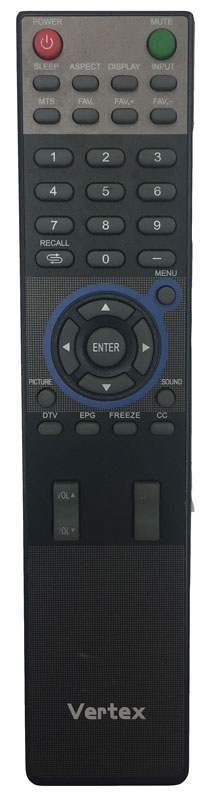 Vertex Remote Control for Vertex LCD TV, First Series