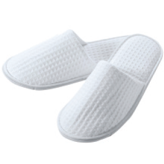 Waffle Weave Slippers, Close Toe