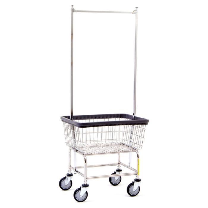 R&B, Laundry Cart, Wire, Heavy Duty, w/ Double Pole Rack